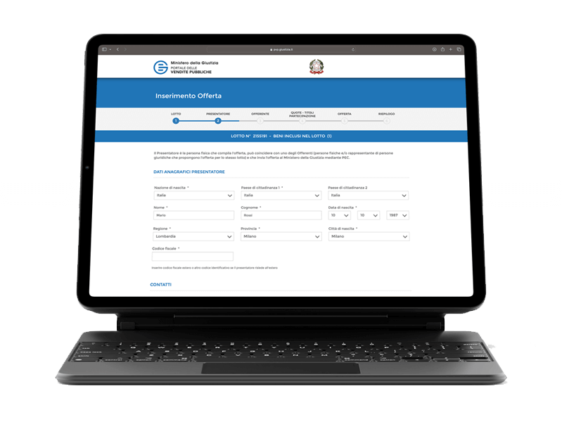 SUPPORTO NELLA COMPILAZIONE E PRESENTAZIONE DELL'OFFERTA TELEMATICA